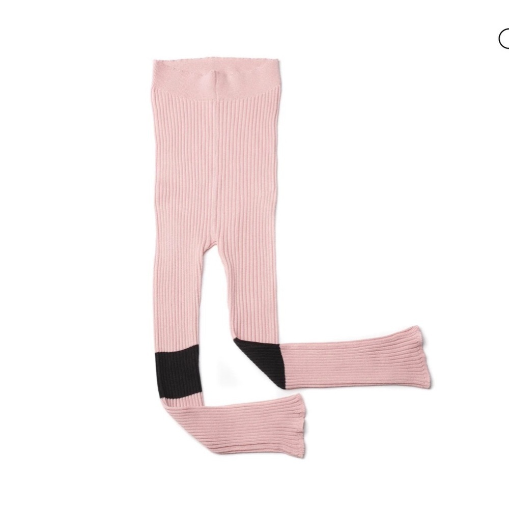 Stylish Kids Pink and Black Leggings by Wolf and Rita two year new - Picture 3 of 3